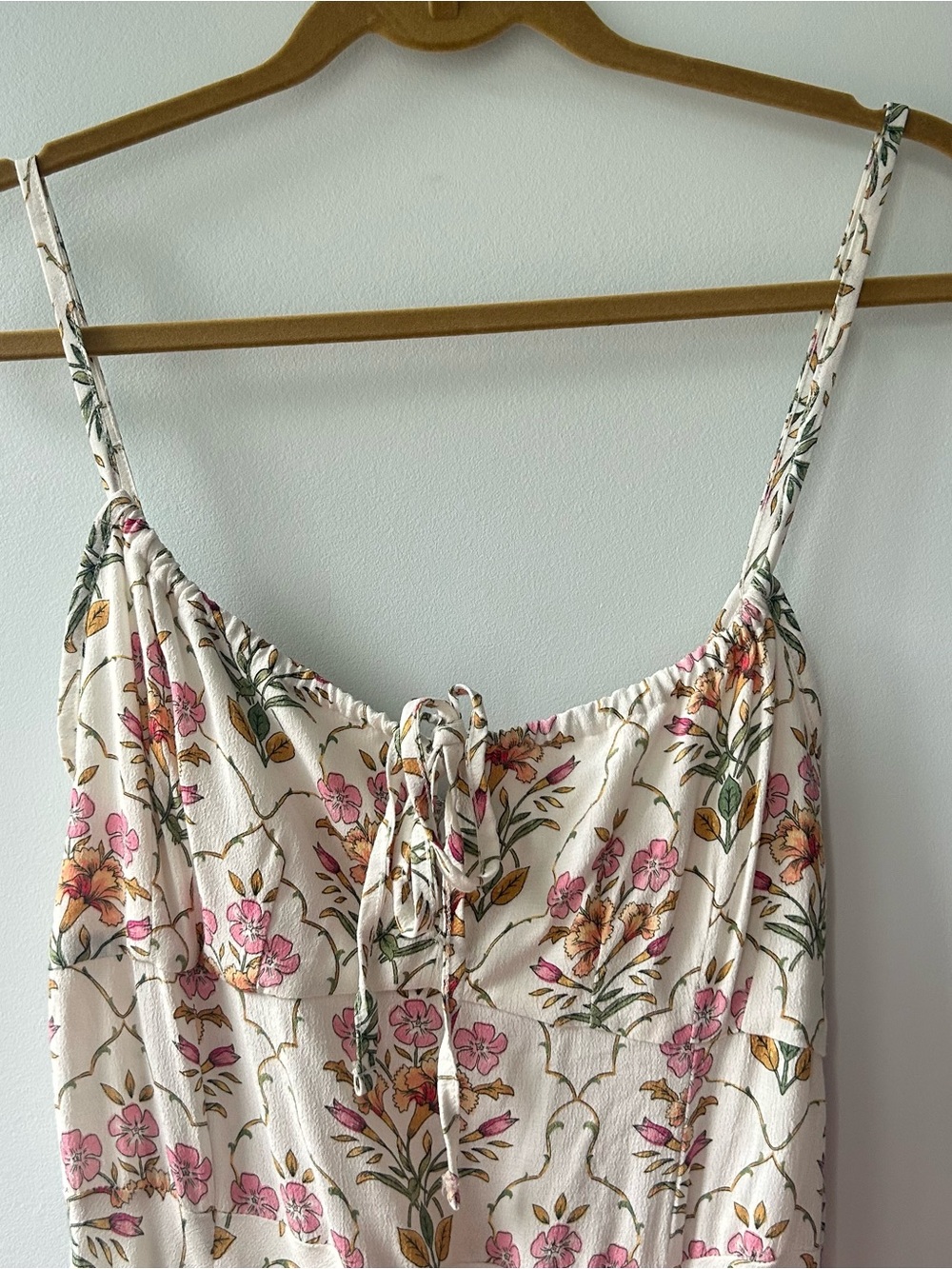 FAVORITE DAUGHTER The One That Got Away Floral Slipdress in White Floral Mosaic - Picture 3 of 11